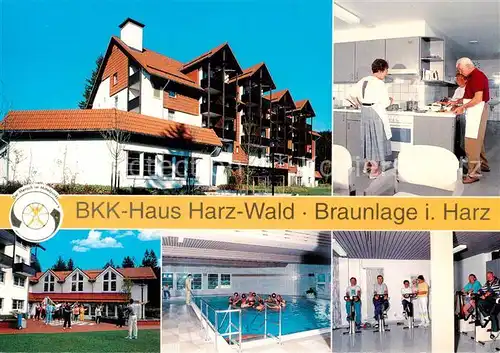 AK / Ansichtskarte 73798584 Braunlage BKK Haus Harz Wald Kueche Hallenbad Fitnessraum Braunlage