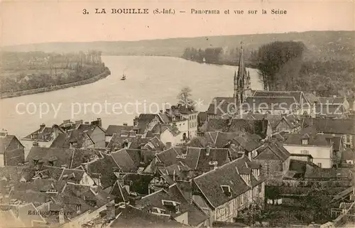 AK / Ansichtskarte 13798610 La_Bouille_76 Panorama et vue sur la Seine 