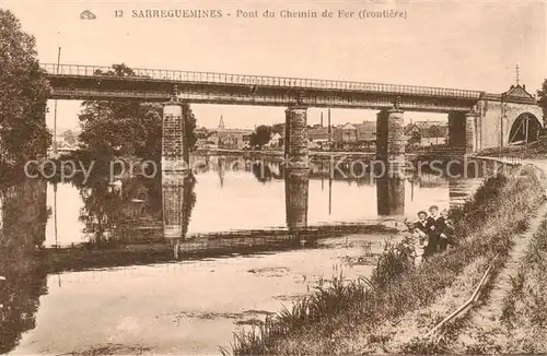 AK / Ansichtskarte 13798618 Sarreguemines_57_Moselle Pont du Chemin de Fer 