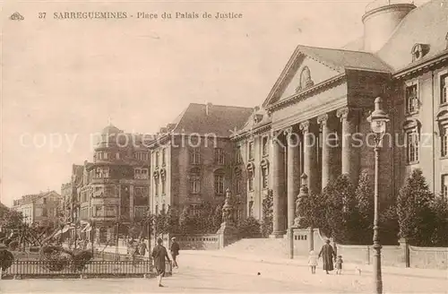 AK / Ansichtskarte 13798619 Sarreguemines_57_Moselle Place du Palais de Justice 