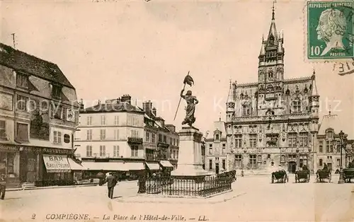 AK / Ansichtskarte  Compiegne_60 La Place de lHotel de Ville 