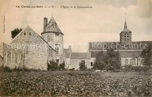 AK / Ansichtskarte 13798660 La_Croix-en-Brie Eglise et la Commanderie La_Croix-en-Brie