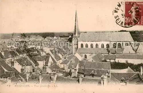 AK / Ansichtskarte  Nemours_77 Vue generale Eglise 