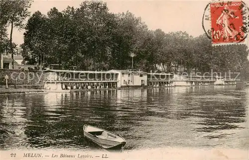 AK / Ansichtskarte  Melun_77 Les Bateaux Lavoirs 