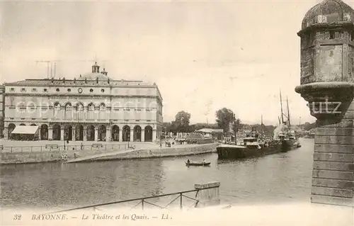 AK / Ansichtskarte  Bayonne_64 Le Theatre et les Quais 