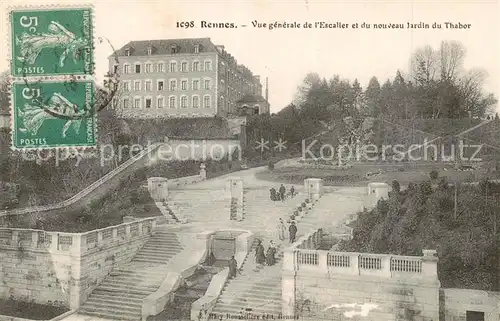 AK / Ansichtskarte  Rennes_35 Vue generale de lEscalier et du nouveau Jardin du Thabor 