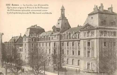 AK / Ansichtskarte  Rennes_35 Le Lysee vue densemble Qui a pour origine le Prieure de St Thomas de Villeneuve  