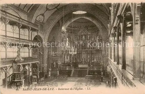 AK / Ansichtskarte  Saint-Jean-de-Luz Interieur de l'Eglise Saint-Jean-de-Luz