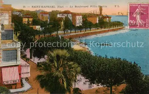 AK / Ansichtskarte  Saint-Raphael_83_Var Le Boulevard Felix Martin 