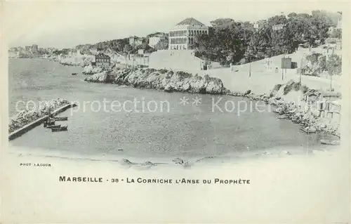 AK / Ansichtskarte 13798717 Marseille_13 La Corniche lAnse du Prophete 