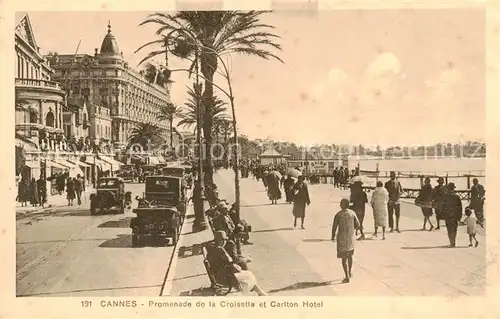 AK / Ansichtskarte 13798723 Cannes_06 Promenade de la Croisette et Carlton Hotel 