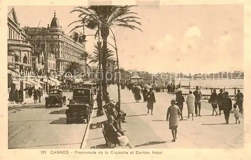 AK / Ansichtskarte  Cannes_06 Promenade de la Croisette et Carlton Hotel 