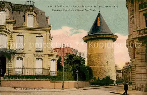 AK / Ansichtskarte 13798744 Rouen_76 La Rue du Donjon et la Tour Jeanne d'Arc 