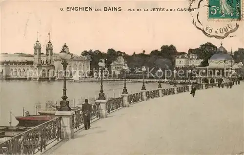 AK / Ansichtskarte 13798756 Enghien-les-Bains_95_Val-d_Oise Vue de la Jetee et du Casino 