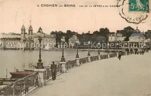 AK / Ansichtskarte  Enghien-les-Bains_95_Val-d_Oise Vue de la Jetee et du Casino 