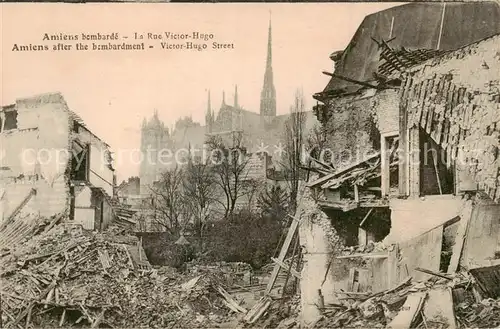 AK / Ansichtskarte 13798757 Amiens_80 bombarde La Rue Victor Hugo 