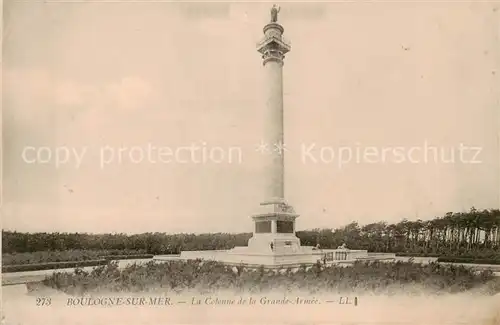 AK / Ansichtskarte 13798758 Boulogne_62-sur-Mer La Colonne de la Grande Armee 