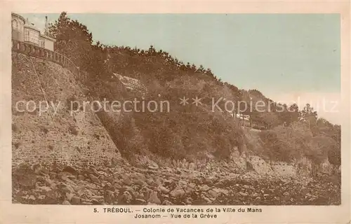 AK / Ansichtskarte  Treboul_Douarnenez_29_Finistere Colonie de Vacances de la Ville du Mans Josanom Vue de la Greve 