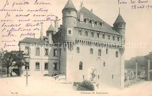 AK / Ansichtskarte  Lausanne_VD Chateau de Lausanne Lausanne VD