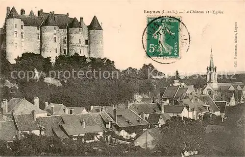 AK / Ansichtskarte  Luynes__37_Indre-et-Loire Le Chateau et l'Eglise 