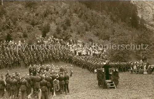 AK / Ansichtskarte Langnau__Emmental_BE Ansprache vor Soldaten 