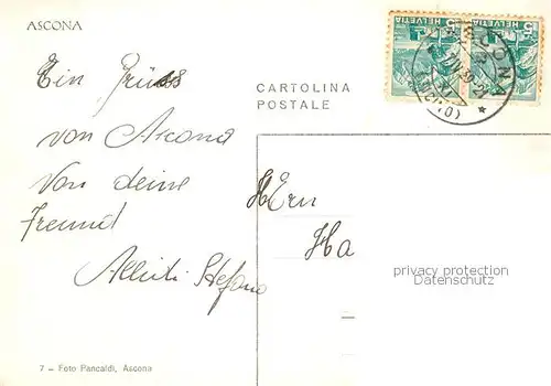 AK / Ansichtskarte Ascona_Lago_Maggiore_TI Panorama 