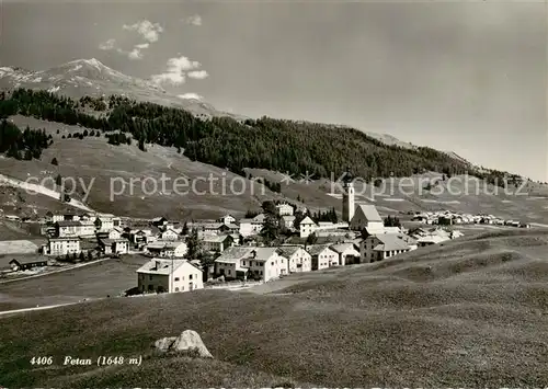 AK / Ansichtskarte Fetan Panorama Ortsansicht mit Kirche Fetan