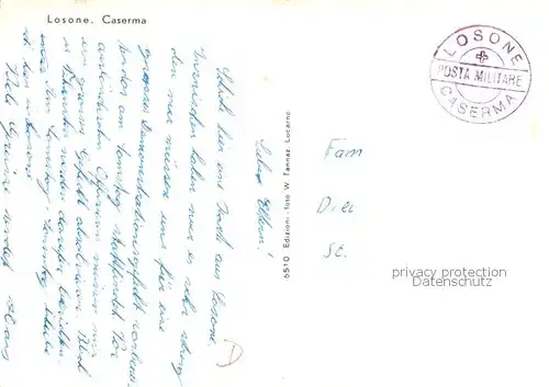 AK / Ansichtskarte Losone_TI Caserma 