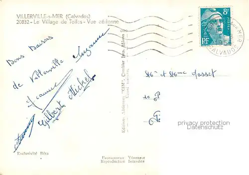 AK / Ansichtskarte Villerville sur Mer Village de Toiles vue aerienne 