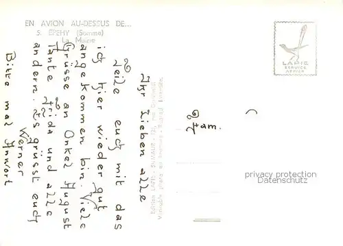 AK / Ansichtskarte Epehy_80_Somme La Mairie vue aerienne 