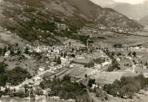 AK / Ansichtskarte Agno_Lago_di_Lugano_TI Fliegeraufnahme 