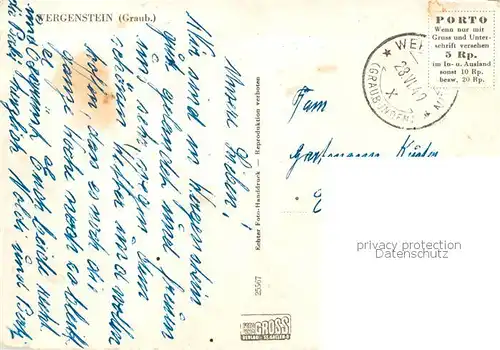 AK / Ansichtskarte Wergenstein_GR Bergdorf Alpenpanorama Wergenstein_GR