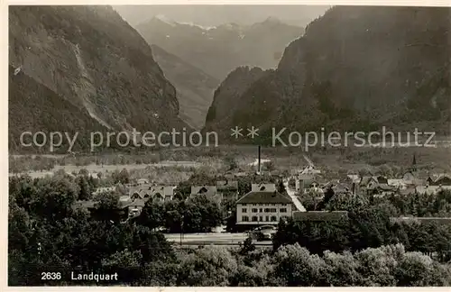 AK / Ansichtskarte Landquart Panorama Alpen Bromsilber Landquart