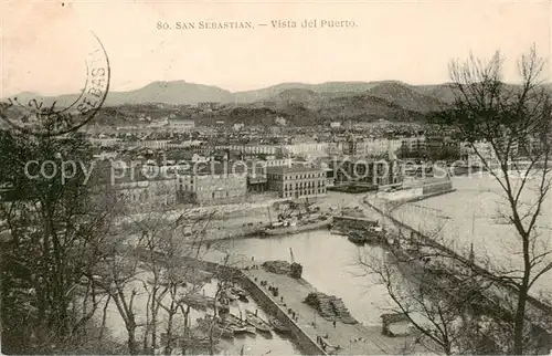 AK / Ansichtskarte  San_Sebastian__Pais_Vasco_ES Vista del puerto 