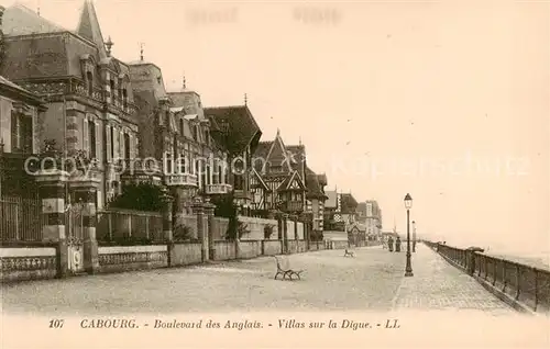 AK / Ansichtskarte Cabourg_14_Calvados Boulevard des Anglais Villas sur la digue 