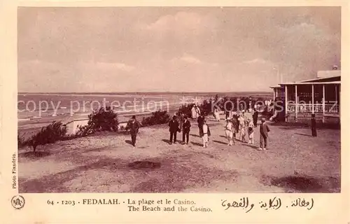 AK / Ansichtskarte  Fedalah_Fedala_Maroc La plage et le casino 