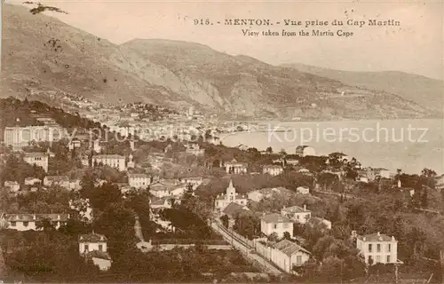 AK / Ansichtskarte Menton_06 Vue prise du Cap Martin Cote d Azur 