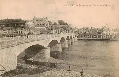 AK / Ansichtskarte Amboise_37 Panorama du Pont et du Chateau 