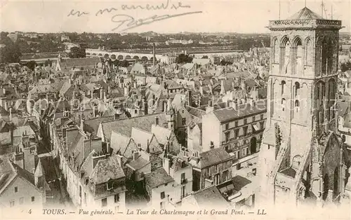 AK / Ansichtskarte Tour_Alpes Maritimes_La Vue generale La Tour de Charlemagne et le Grand Pont Tour_Alpes Maritimes_La