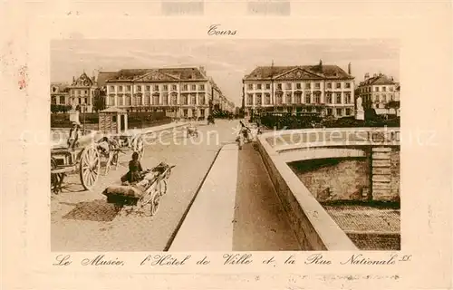 AK / Ansichtskarte Tours_37 Le Musee Hotel du Ville et la Rue Nationale 