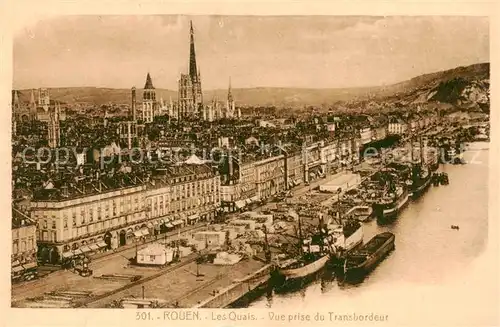 AK / Ansichtskarte Rouen_76 Les Quais Vue prise du Transbordeur 