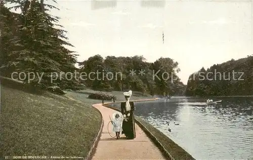 AK / Ansichtskarte Bois_de_Boulogne_Paris Autour du lac interieur 