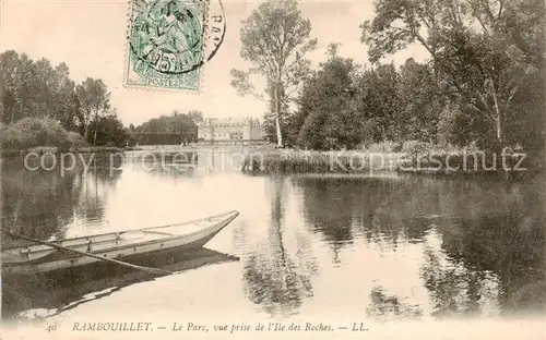 AK / Ansichtskarte Rambouillet Le Parc vue prise de lIle des Roches Rambouillet