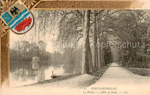 AK / Ansichtskarte Fontainebleau_77_Seine_et_Marne Le Palais Allee de Sully 