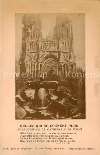 AK / Ansichtskarte Reims_51 Les Cloches de la Cathedrale de Reims 