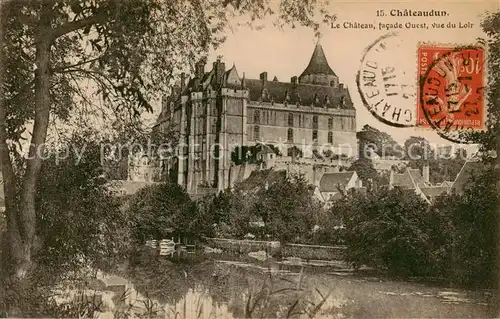 AK / Ansichtskarte Chateaudun_28_Eure et Loir Le Chateau facade Ouest vue de Loir 