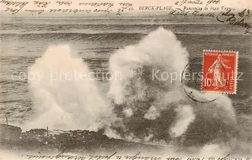 AK / Ansichtskarte Berck Plage_62 Rencontre de deux Vagues 