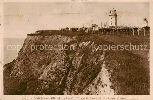 AK / Ansichtskarte Sainte Adresse La Pointe de la Heve et les Deux Phares Sainte Adresse