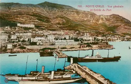 AK / Ansichtskarte  Monte-Carlo_Monaco Vue generale et Entree du Port 