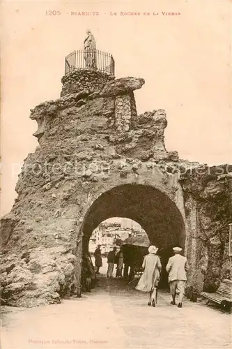 AK / Ansichtskarte Biarritz_Pyrenees_Atlantiques Le Rocher de la Vierge Biarritz_Pyrenees